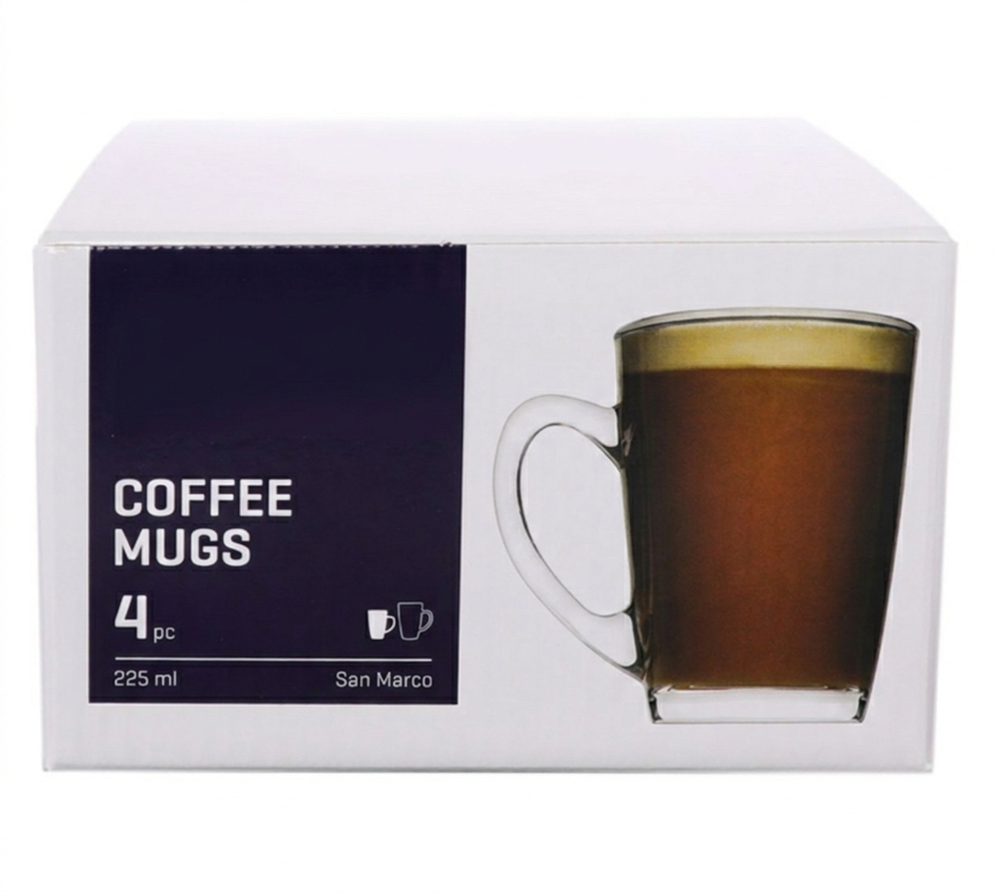 Coffee Mug 4 Pack - 225ml