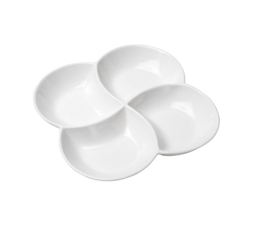 4-Compartment Multipurpose Partitioned Serving Plate