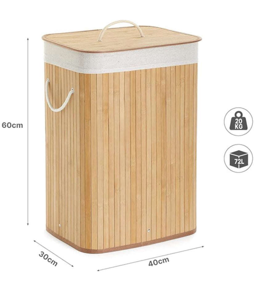 Collapsible Laundry Basket - Large Foldable Hamper