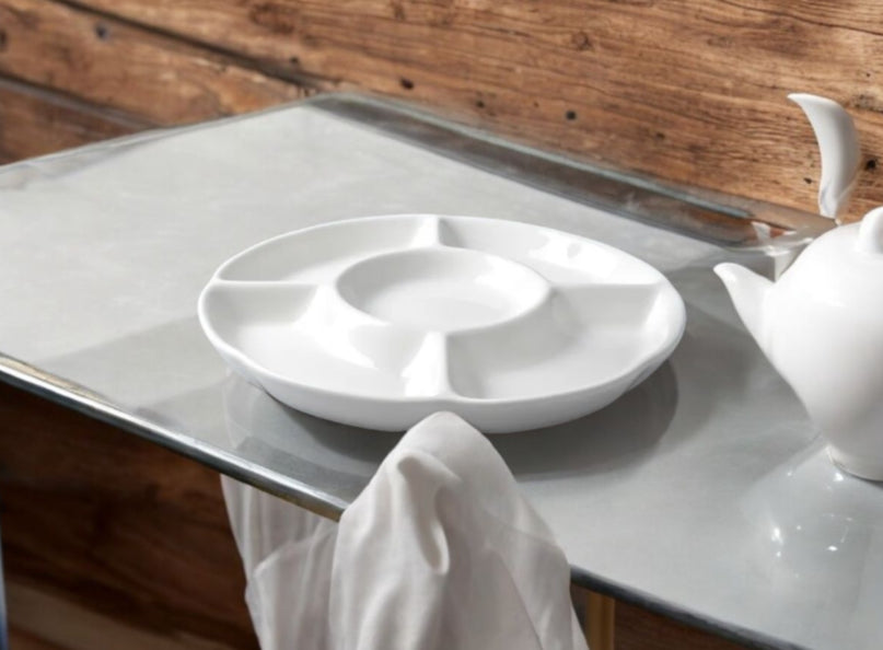Ceramic 5 Grid Platter 24.5cm - 2 Sets