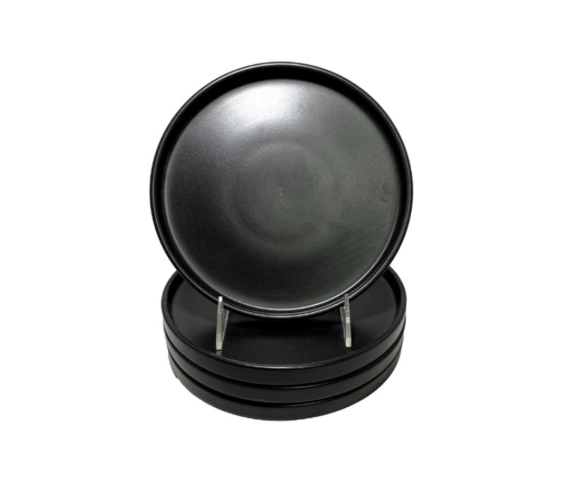 Stoneware Dinner Plate - 27cm - Pack of 4 - Black