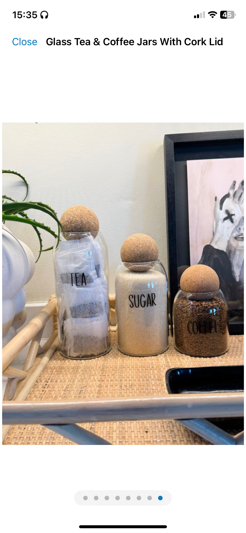 Glass Tea & Coffee Jars With Cork Lid