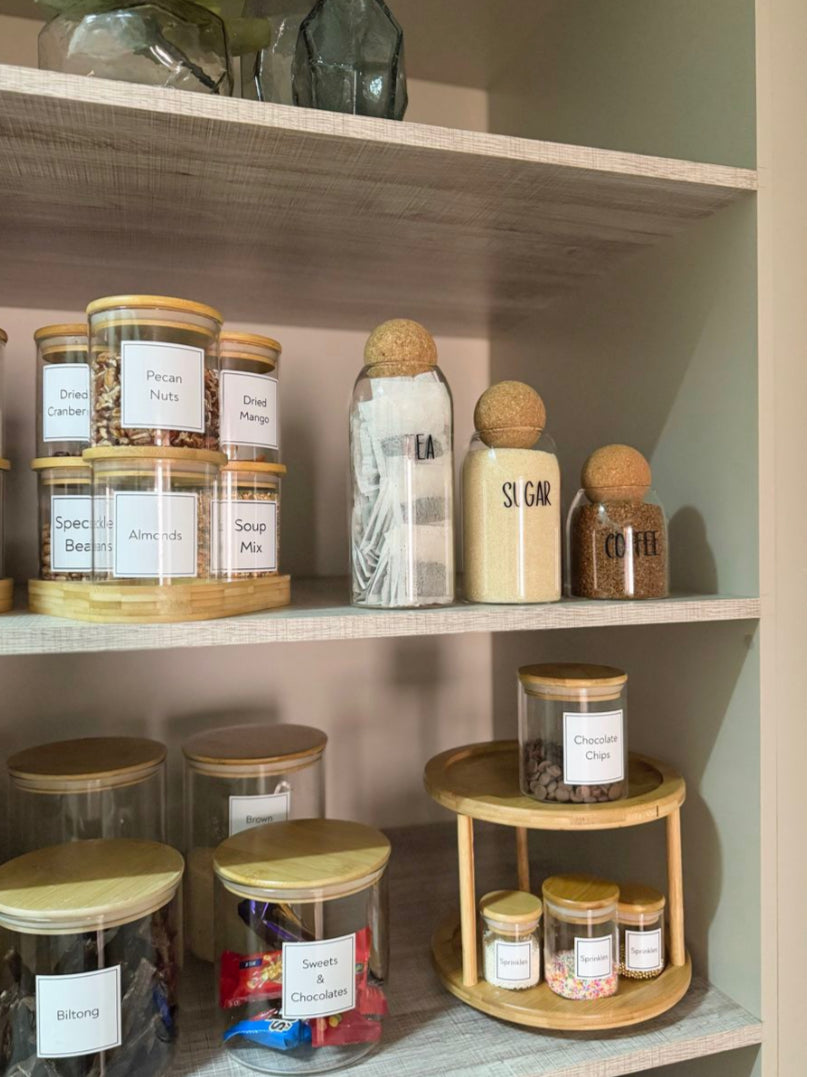 Glass Tea & Coffee Jars With Cork Lid