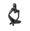 Nordic Scandinavian Black Resin Thinker Figurine Ornament Home Decor