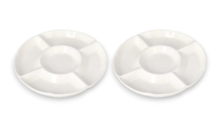 Ceramic 5 Grid Platter 24.5cm - 2 Sets