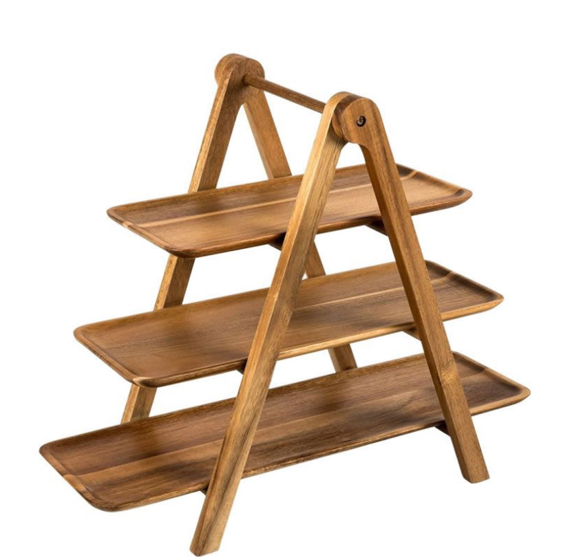 3 Tier Wooden Serving Tray IL-7