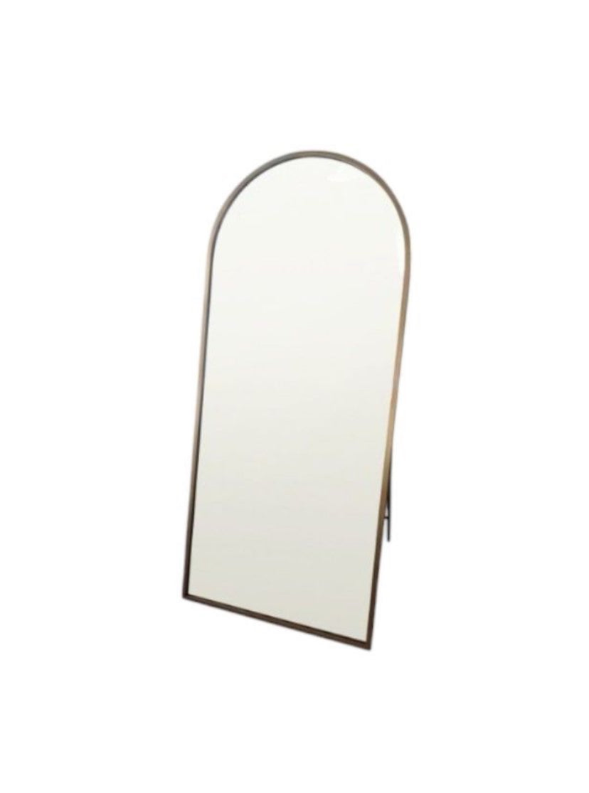 177cm x 77cm Arched Full-Length Mirror gold