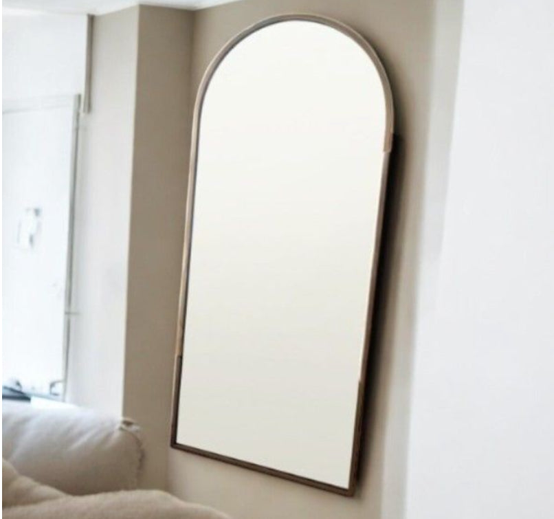 177cm x 77cm Arched Full-Length Mirror gold