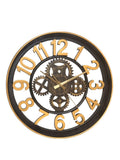 3D Retro Design Decor Large Wooden Skeleton Wall Clock - 40cm
