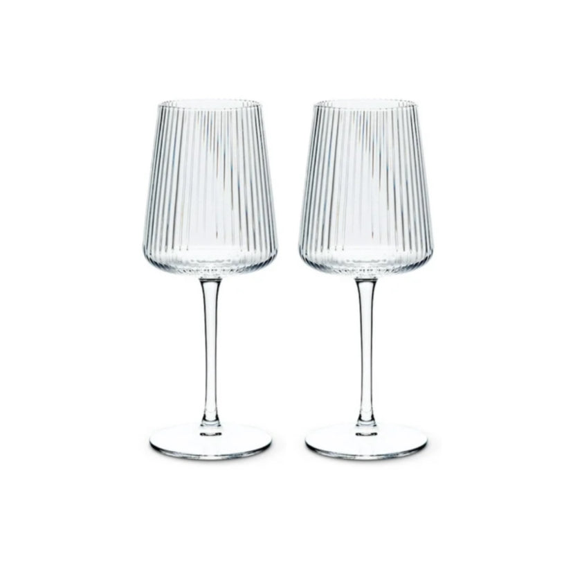 550ml Stripe Wine Glasses - 2 Pack