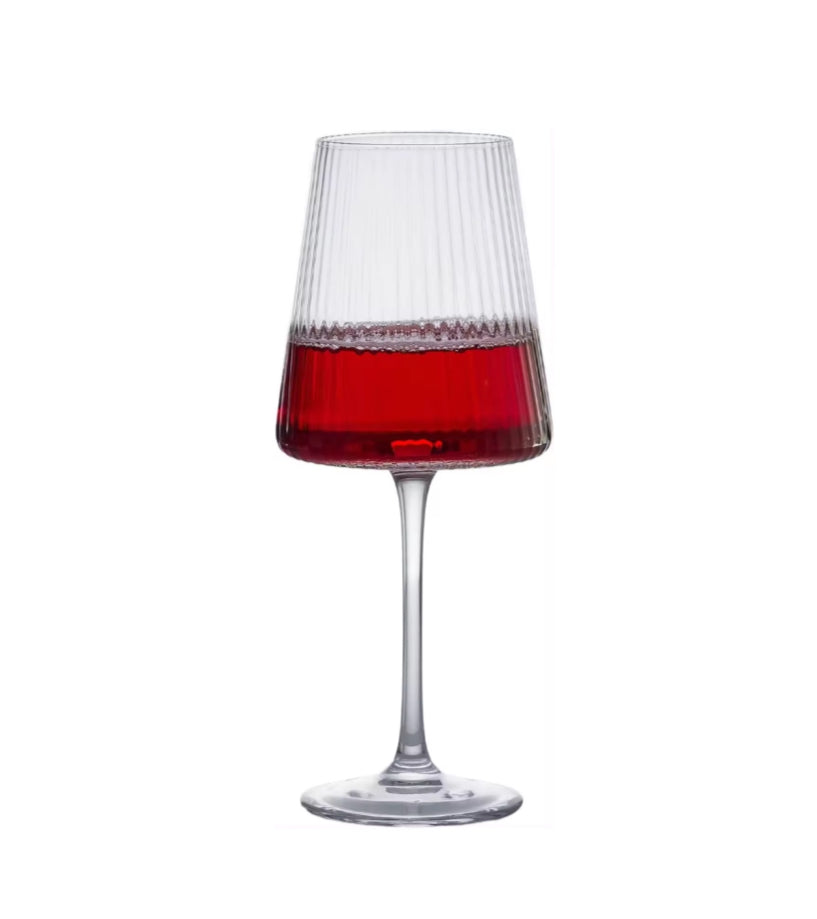 550ml Stripe Wine Glasses - 2 Pack