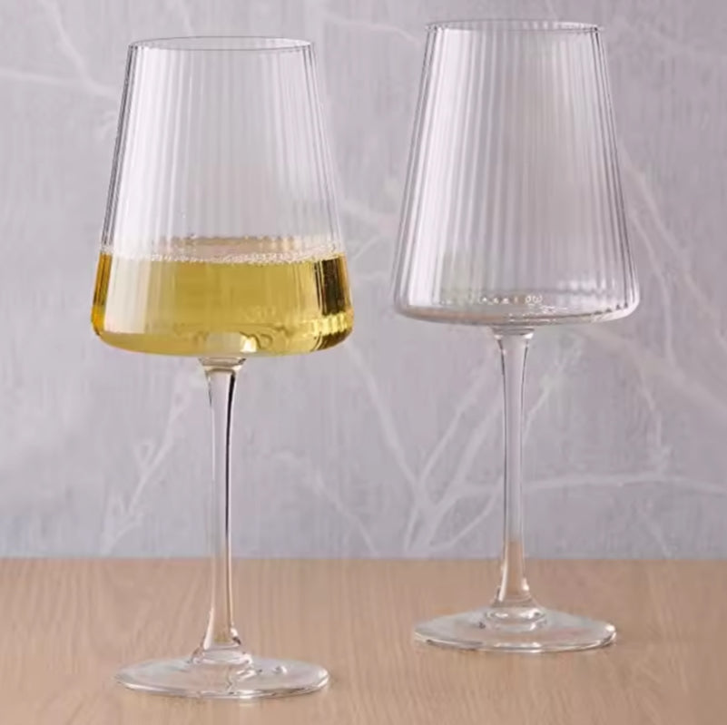 550ml Stripe Wine Glasses - 2 Pack
