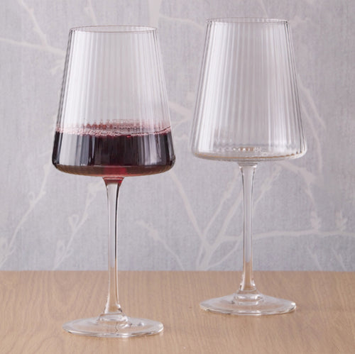 550ml Stripe Wine Glasses - 2 Pack